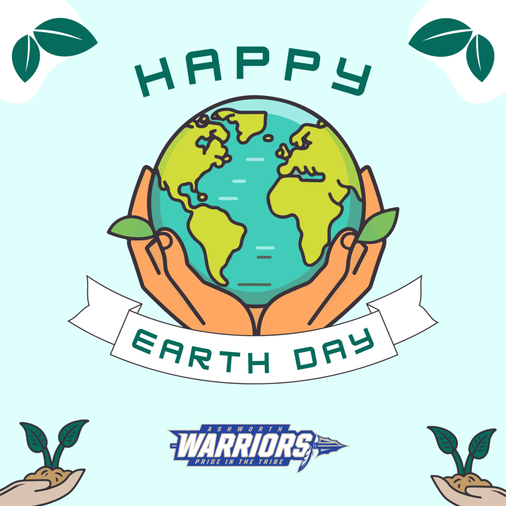 Happy Earth Day (hands holding Earth)
