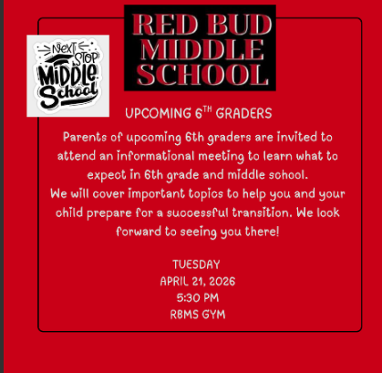 Upcoming 6th Grade Parent Night