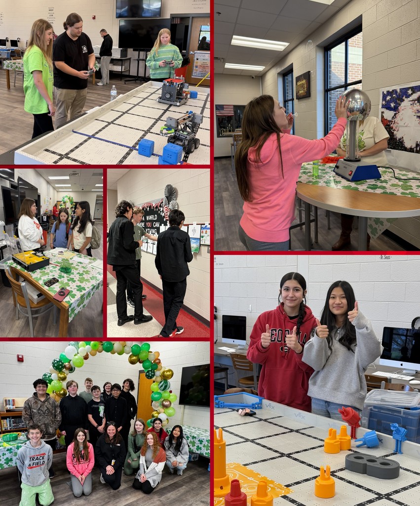 This is a photo collage of someof the participants of the family STEAM Night.