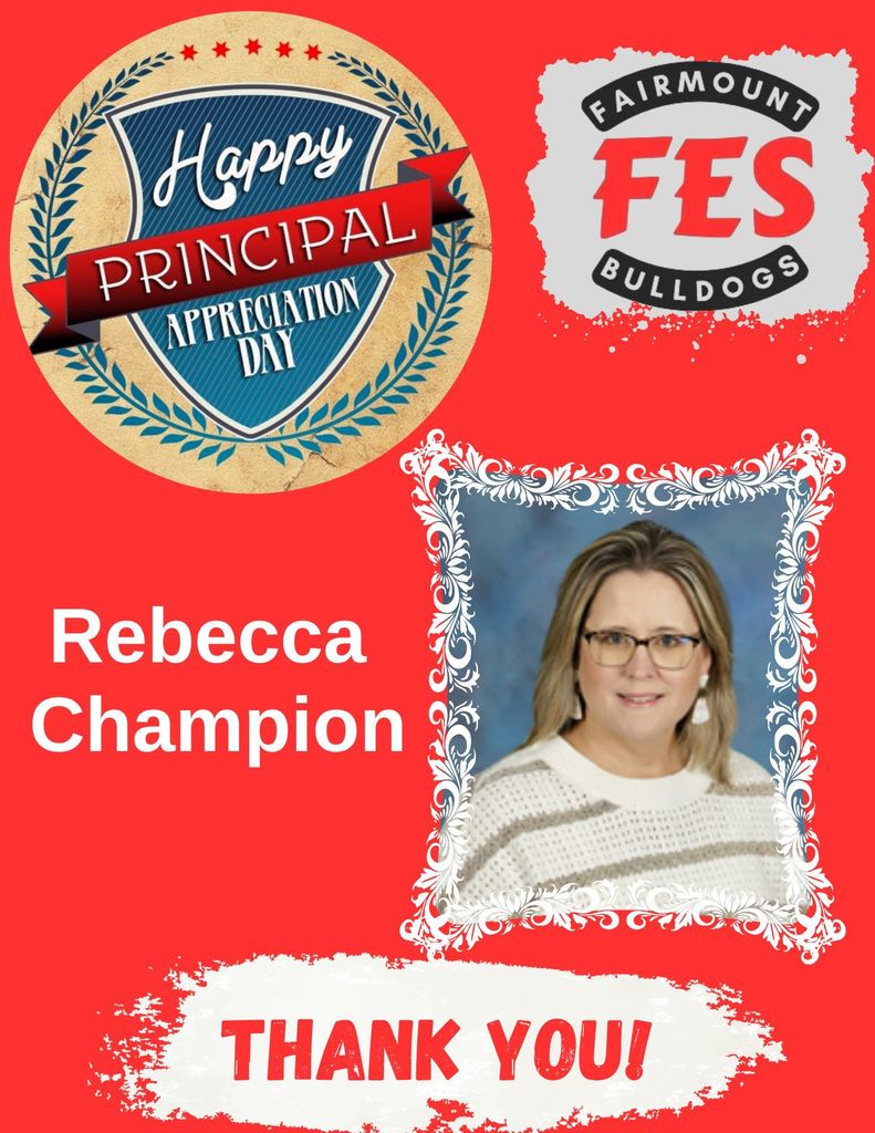 Happy School Principals' Day to our awesome leader Mrs. Rebecca Champion. Picture of Mrs. Champion