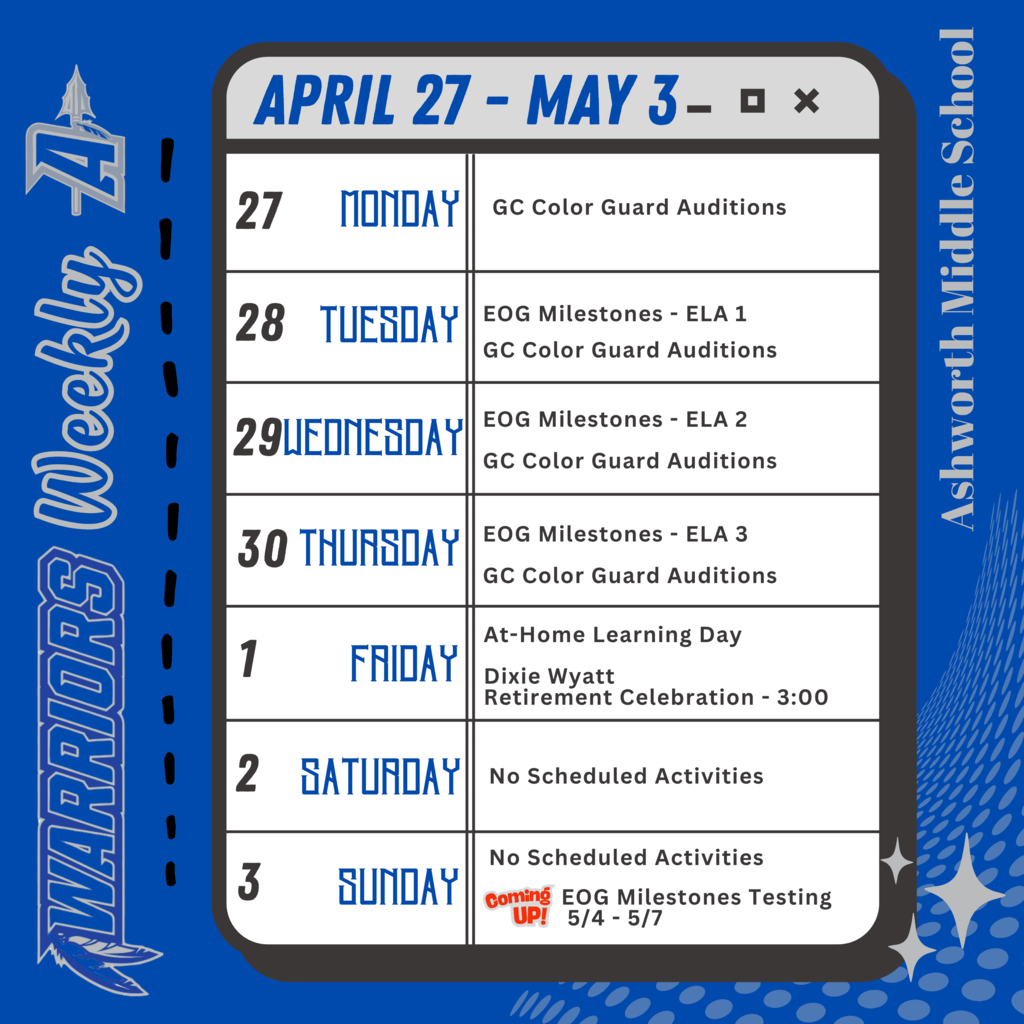 weekly events flyer