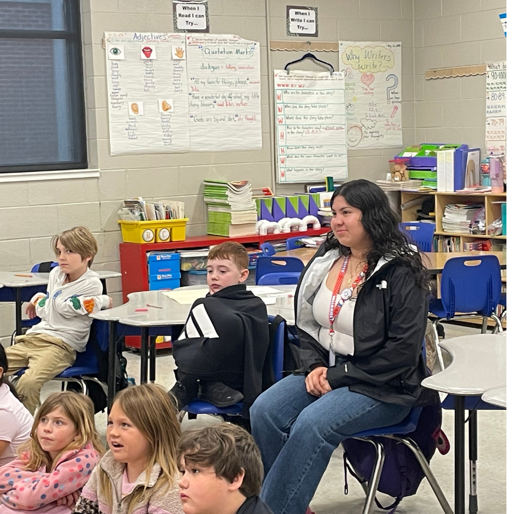 Pic of a GCHS Teaching as a Profession student in elementary classroom environment