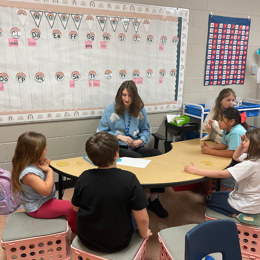 Pic of a GCHS Teaching as a Profession student in elementary classroom environment