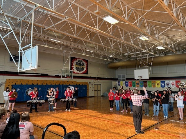 Sonoraville High School band performance for our 5th graders.