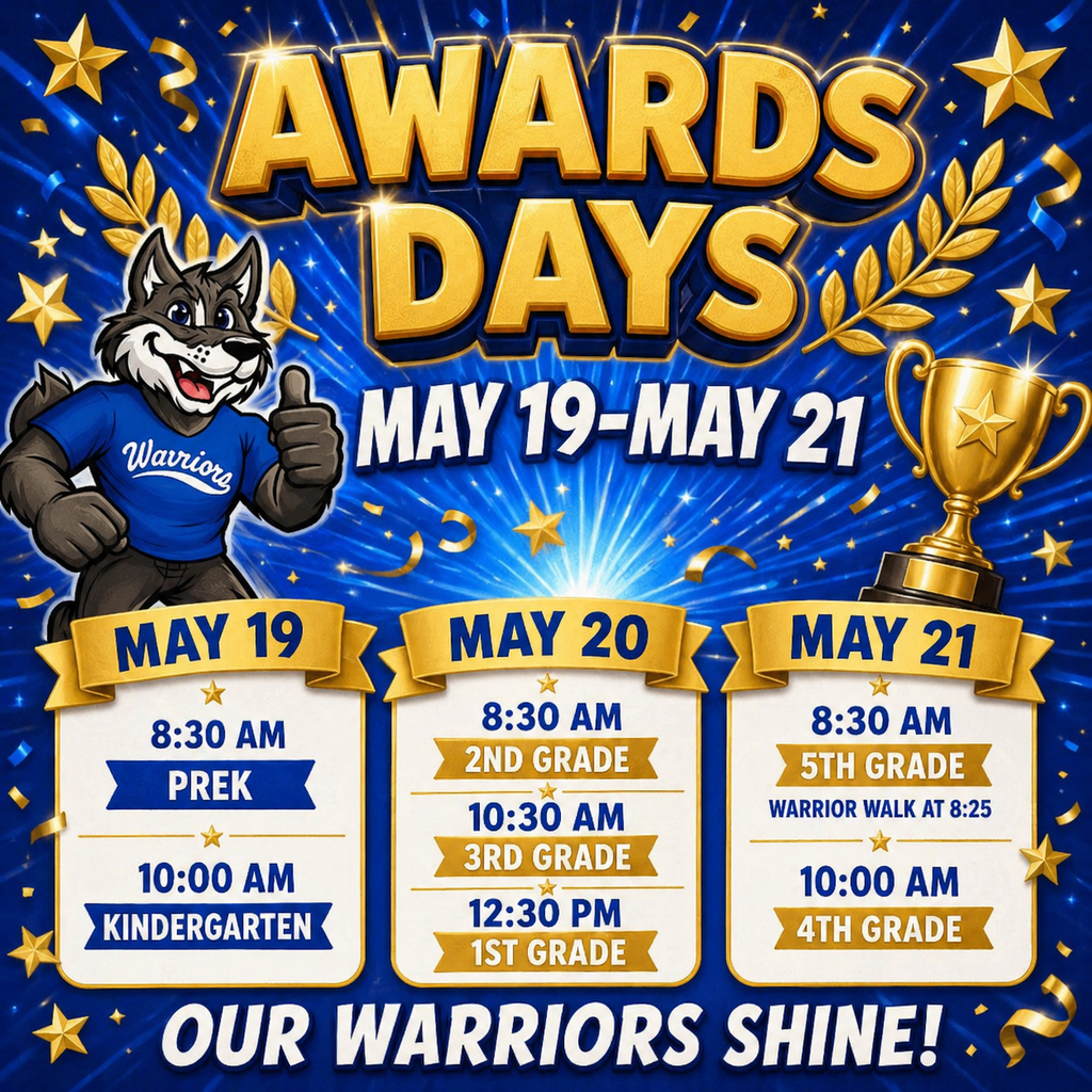 Awards Days: May 19th-21st.  