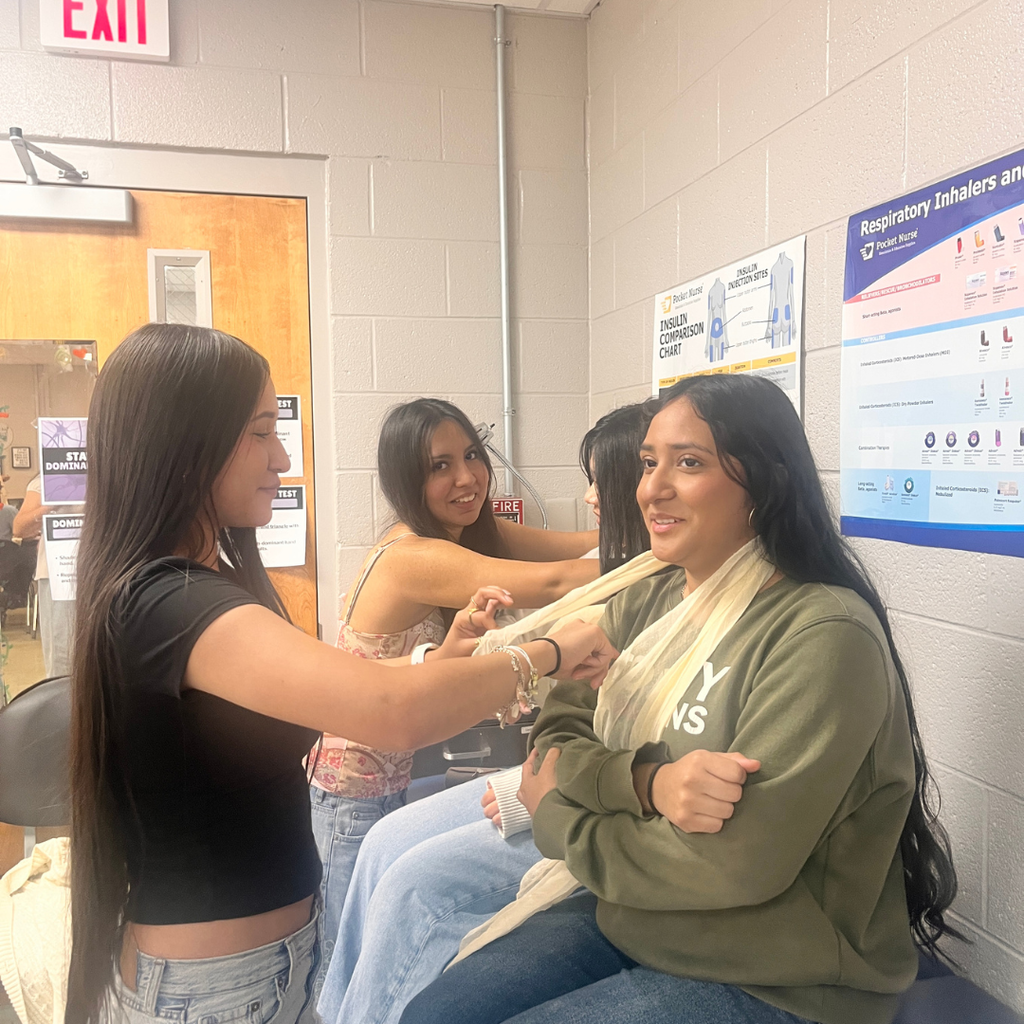 Mrs. Lee's Intro to Healthcare students practicing first aid