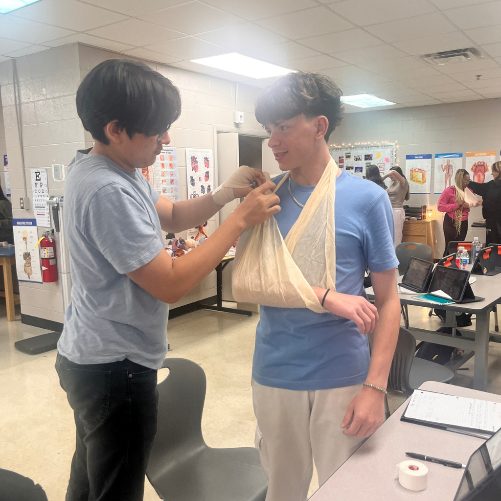 Mrs. Lee's Intro to Healthcare students practicing first aid