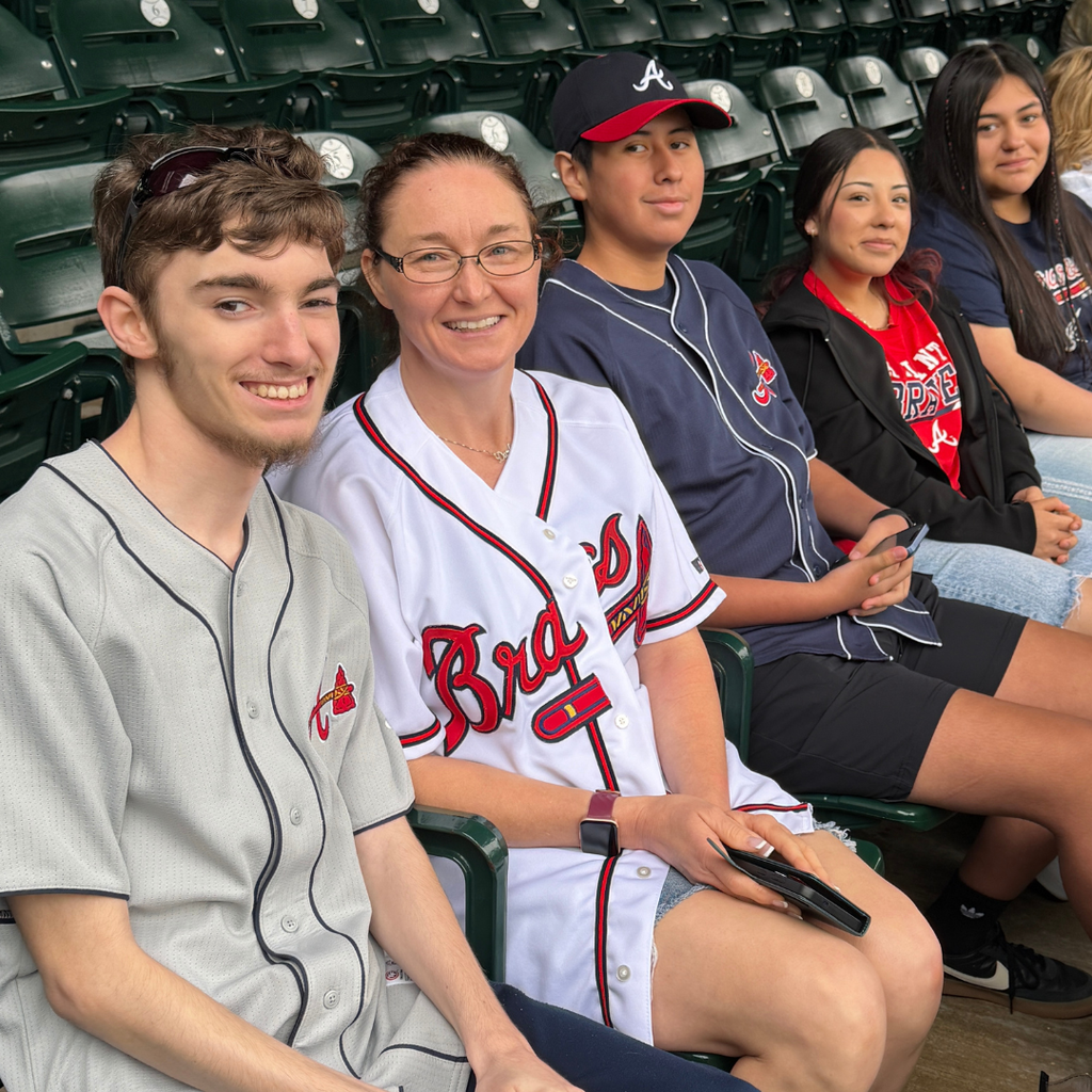 GCHS AVTF Skills USA students enjoying learning from Braves organization employees and today's game against the Detroit Tigers