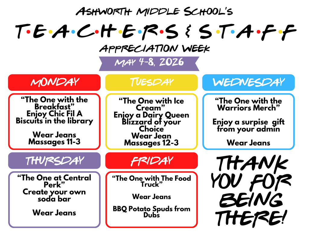 teacher appreciation week daily emphases for May 4-8, 2026
