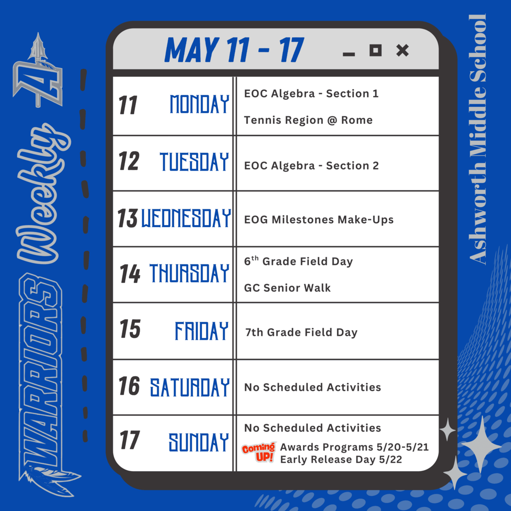 weekly events flyer
