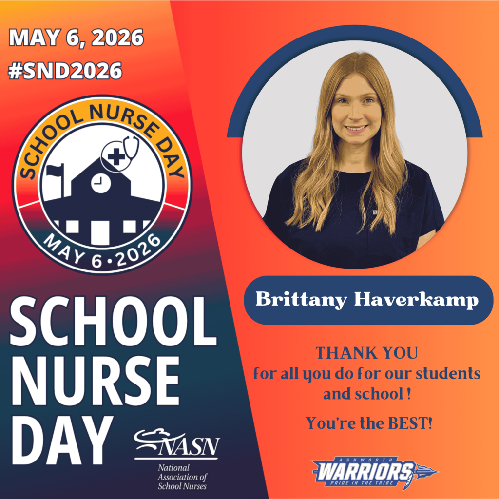 Happy School Nurse's Day to Brittany Haverkamp! We appreciate all you do for our students and school! 