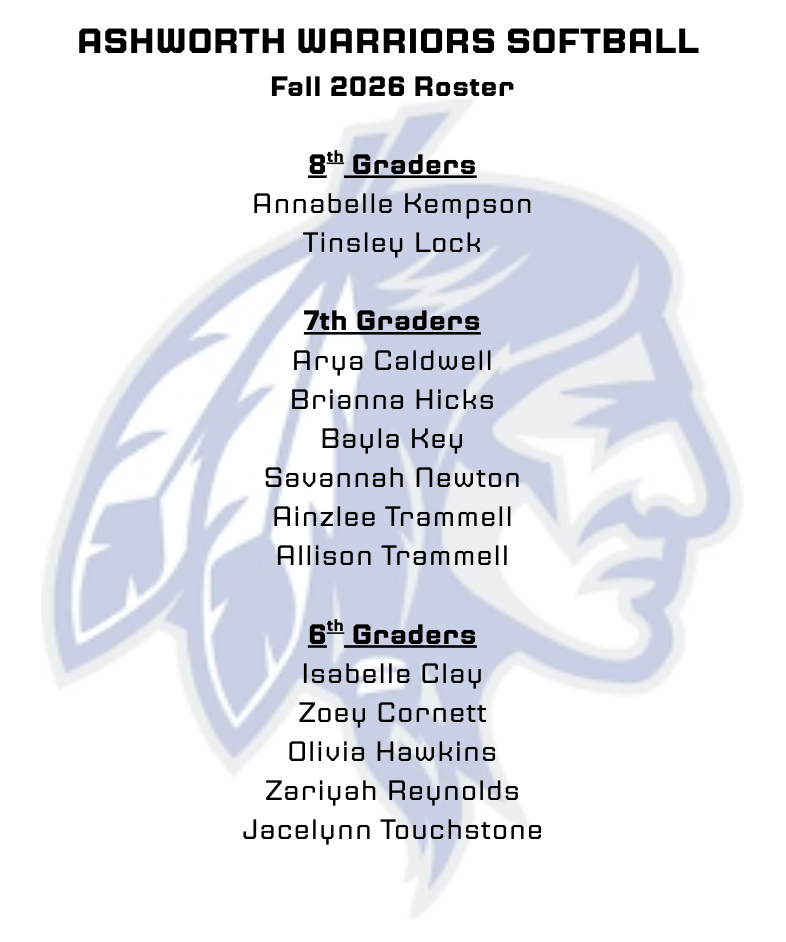 2026 AMS Softabll Roster