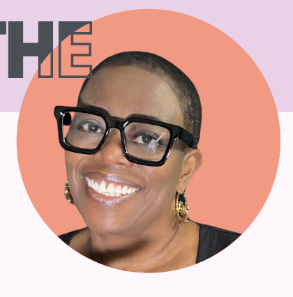 Picture of Ms. Tanya Clark, SLP.  It is a headshot in a pink circle. 