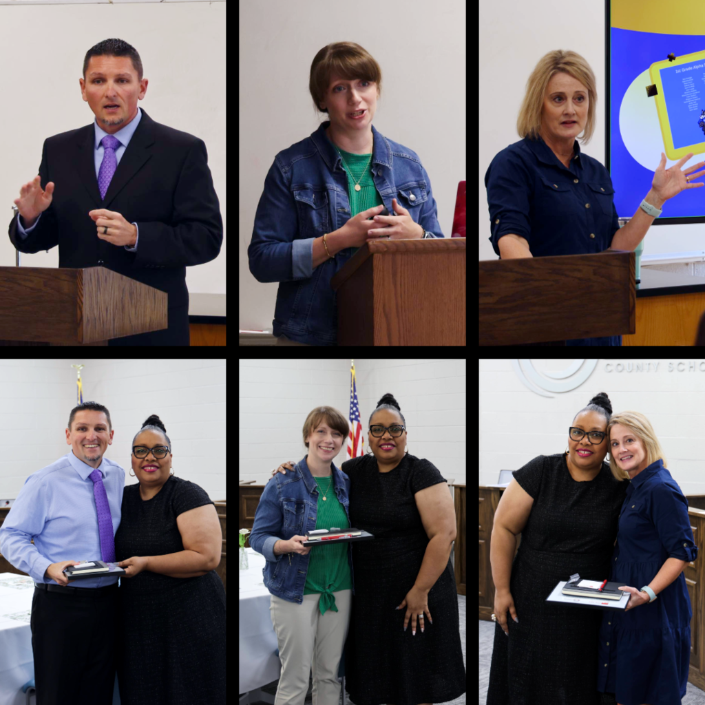 Aspiring Leaders graduates presenting and accepting their certificate from Dr. Jones