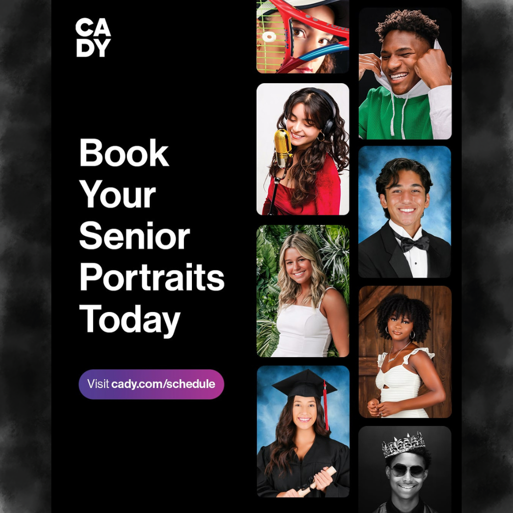 Senior Portrait Booking Information for GCHS Rising Seniors - visit cady.com/schedule