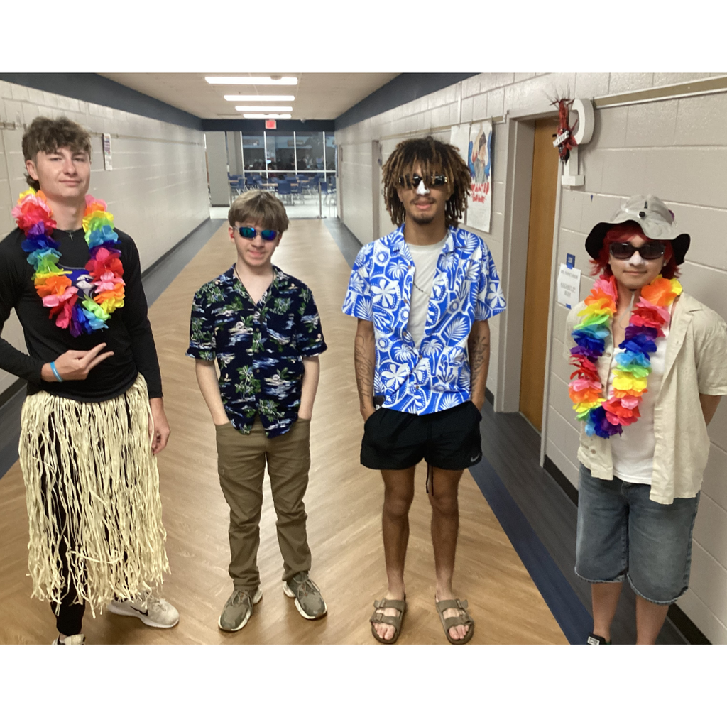 Seniors dressed up for beach day
