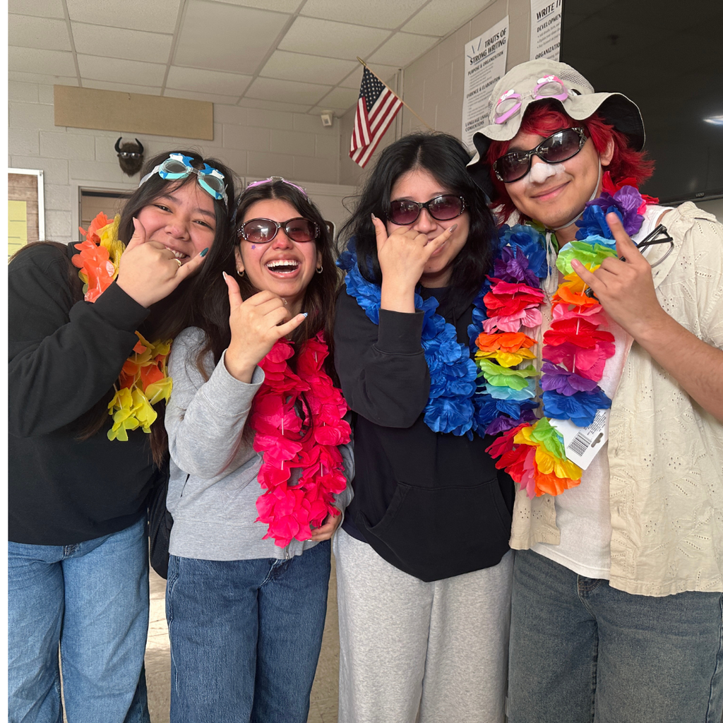 Seniors dressed up for beach day