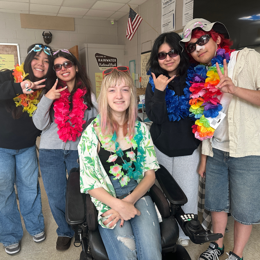 Seniors dressed up for beach day
