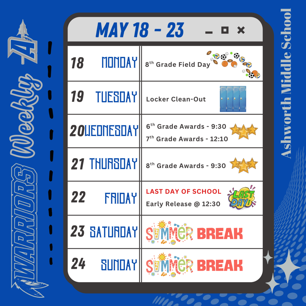 weekly events flyer