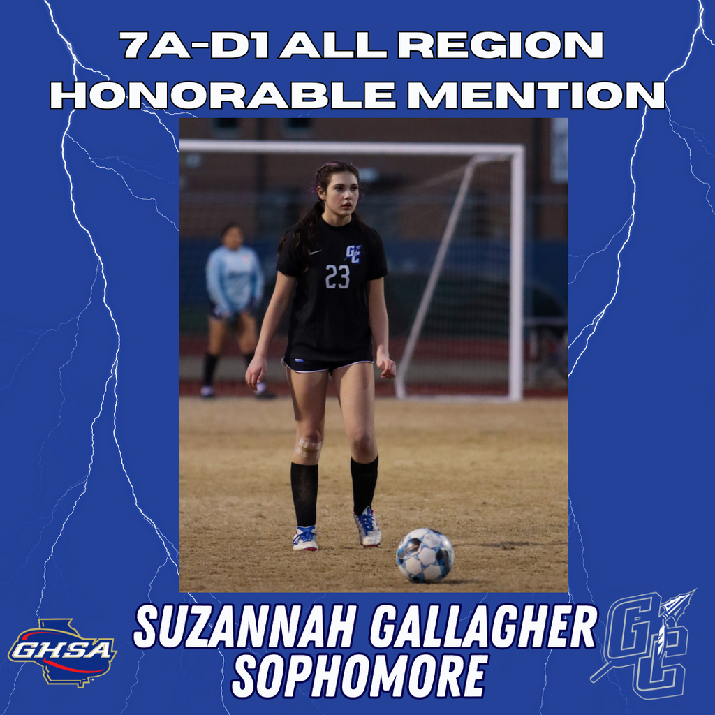 Photo of Suzannah Gallagher - GCHS Sophomore Soccer - 7A D1 All Region Honorable Mention