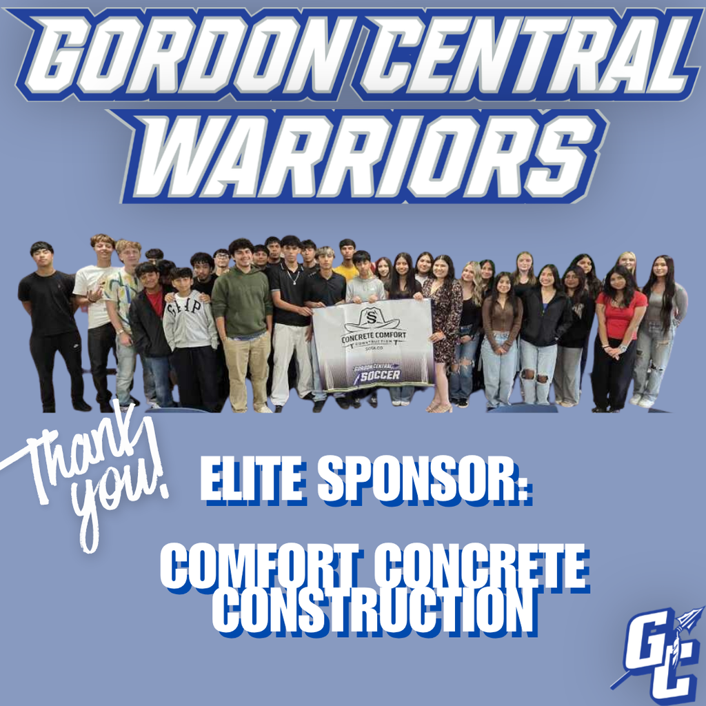 Photo of GCHS Boys and Girls Soccer Teams recognizing Elite Sponsor - Comfort Concrete Construction