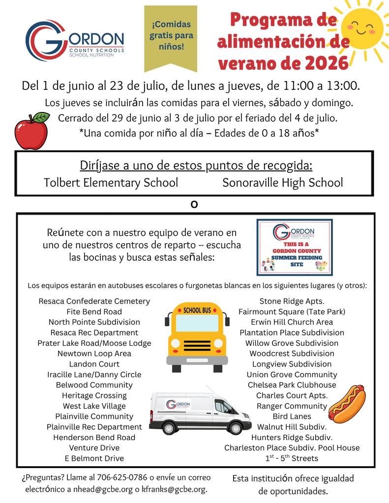 A flyer in Spanish about the 2026 Summer Feeding Program.