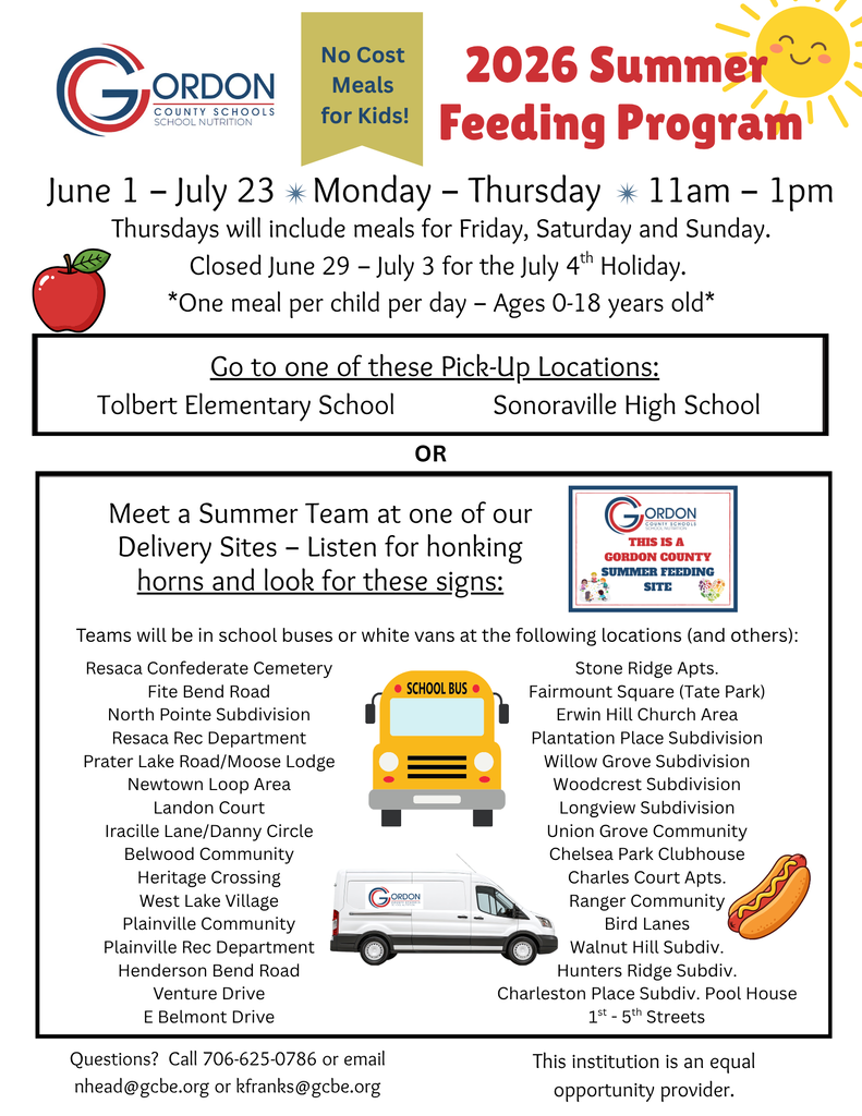 A flyer about the 2026 Summer Feeding program.