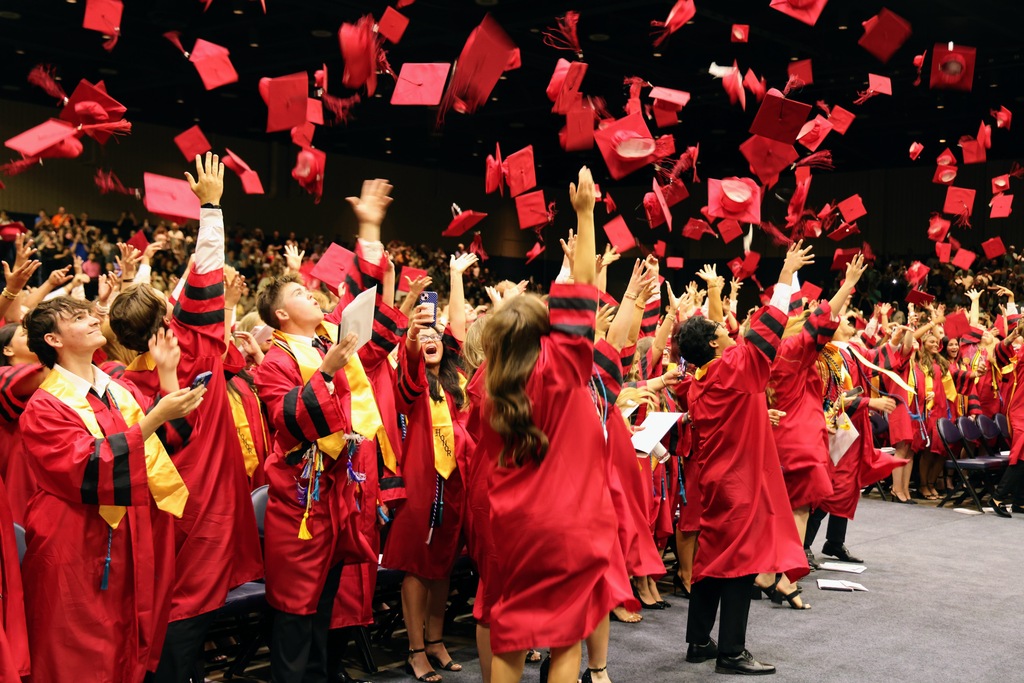 SHS Class of 2026 throwing their caps