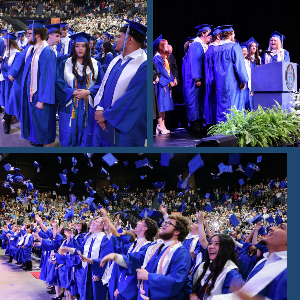 Gordon Central High School Graduating Class of 2026 ceremony, chorale and tossing of the caps