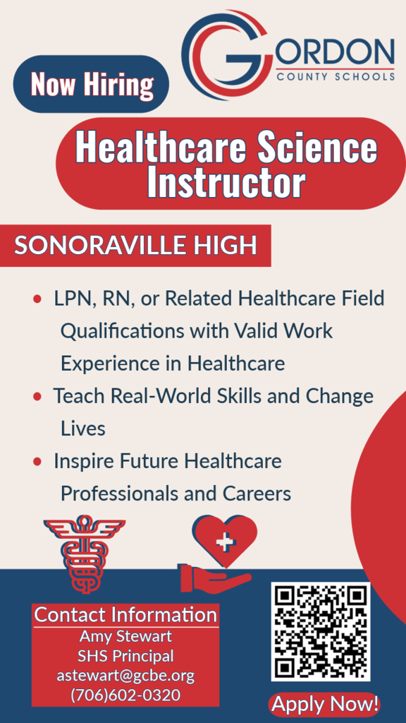 Healthcare Science Instructor position at Sonoraville High School