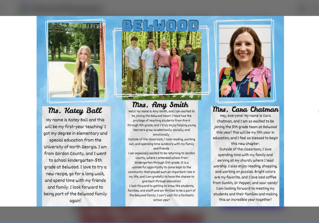new teachers at Belwood
