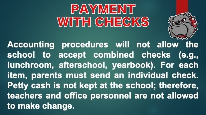 Payments with checks