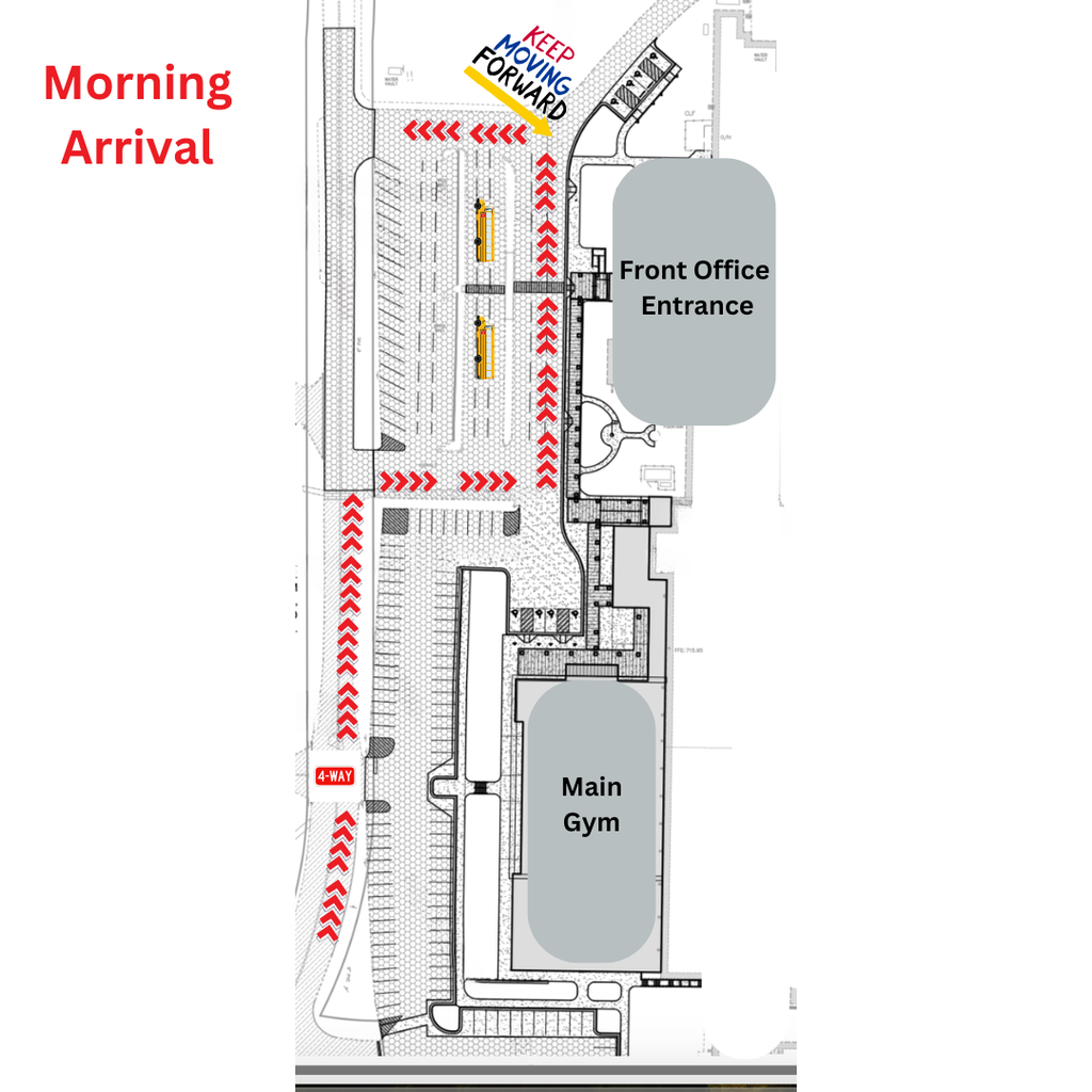 Morning Arrival Diagram for Gordon Central - 2026/27