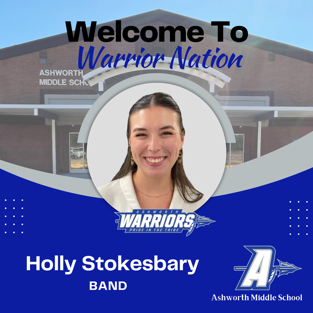 AMS is excited to welcome Ms. Holly Stokesbary for the 2026-27 school year! She will be teaching and directing the AMS band. We are looking forward to a great year!