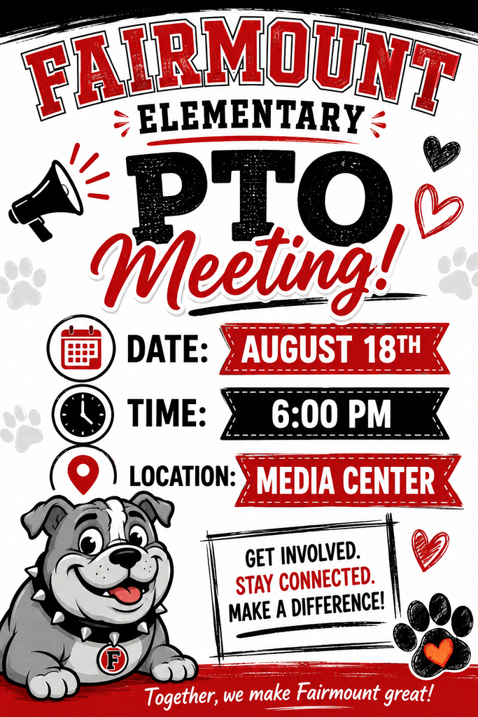 PTO Meeting August 18 at 6pm.