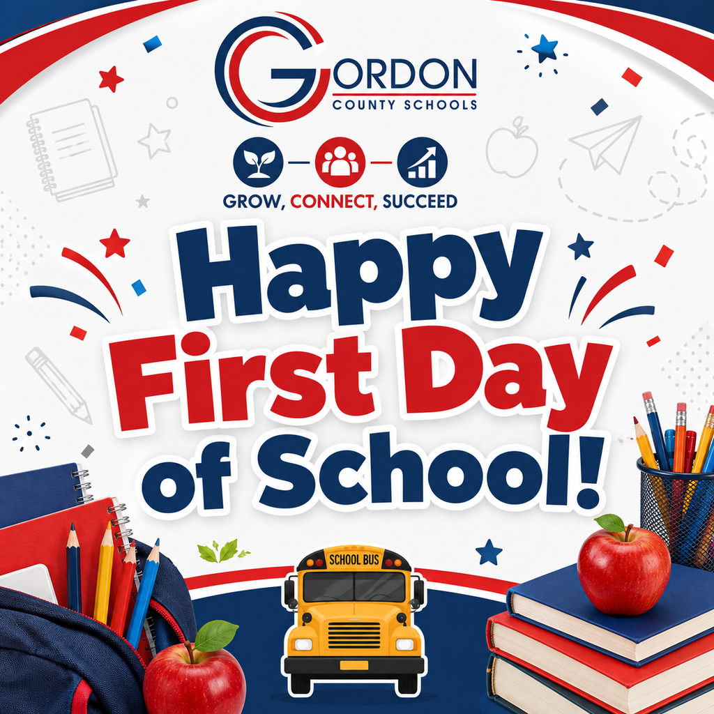 Happy first day of school graphic