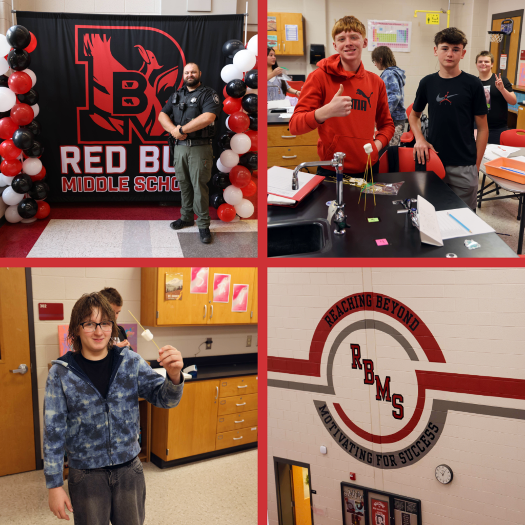A collage of students and educators on the first day of school.