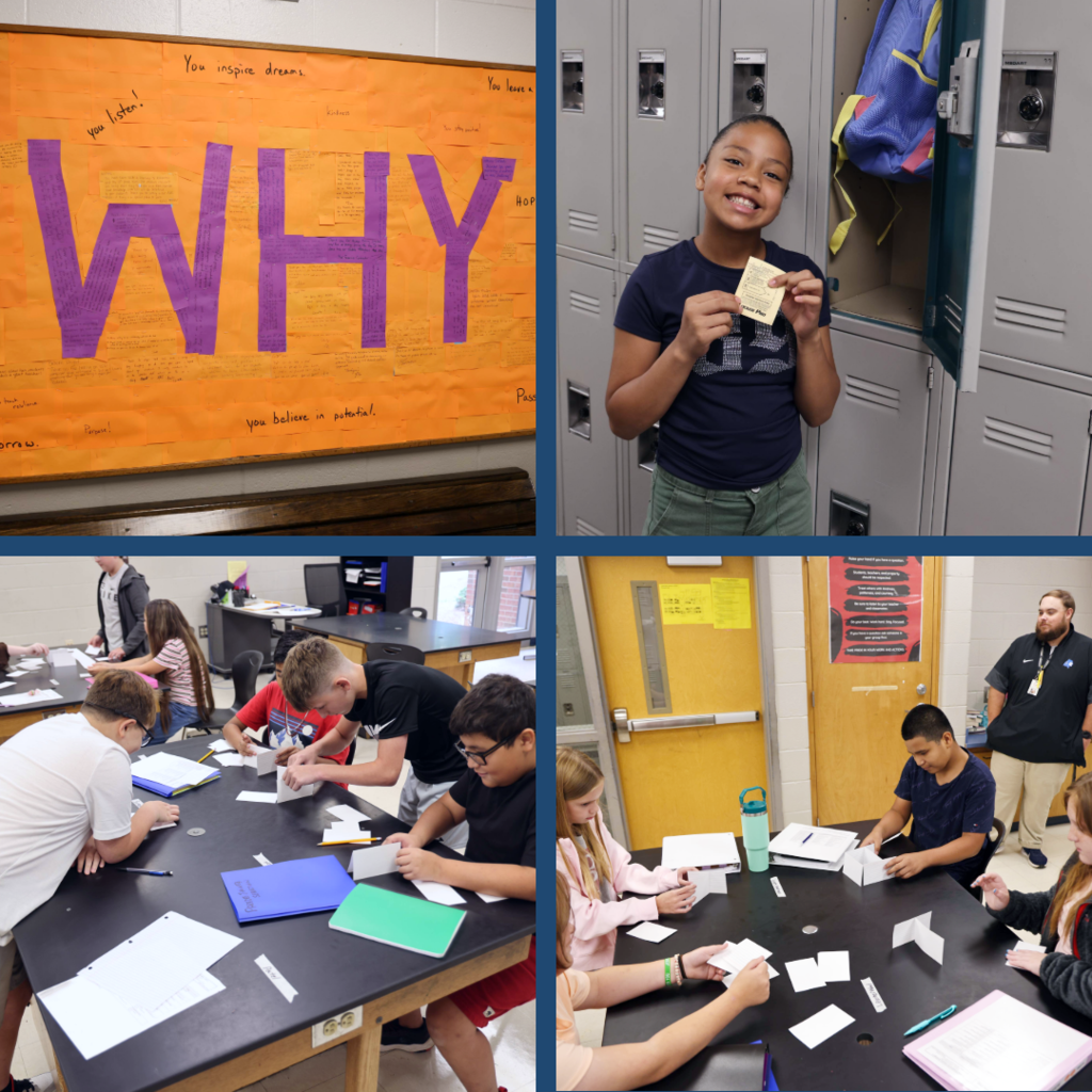 A collage of students and educators on the first day of school.