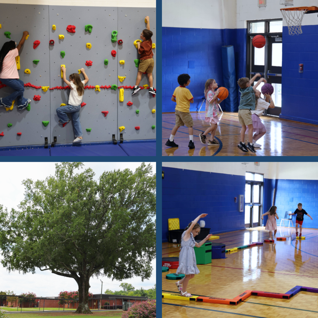 A collage of students and educators on the first day of school.