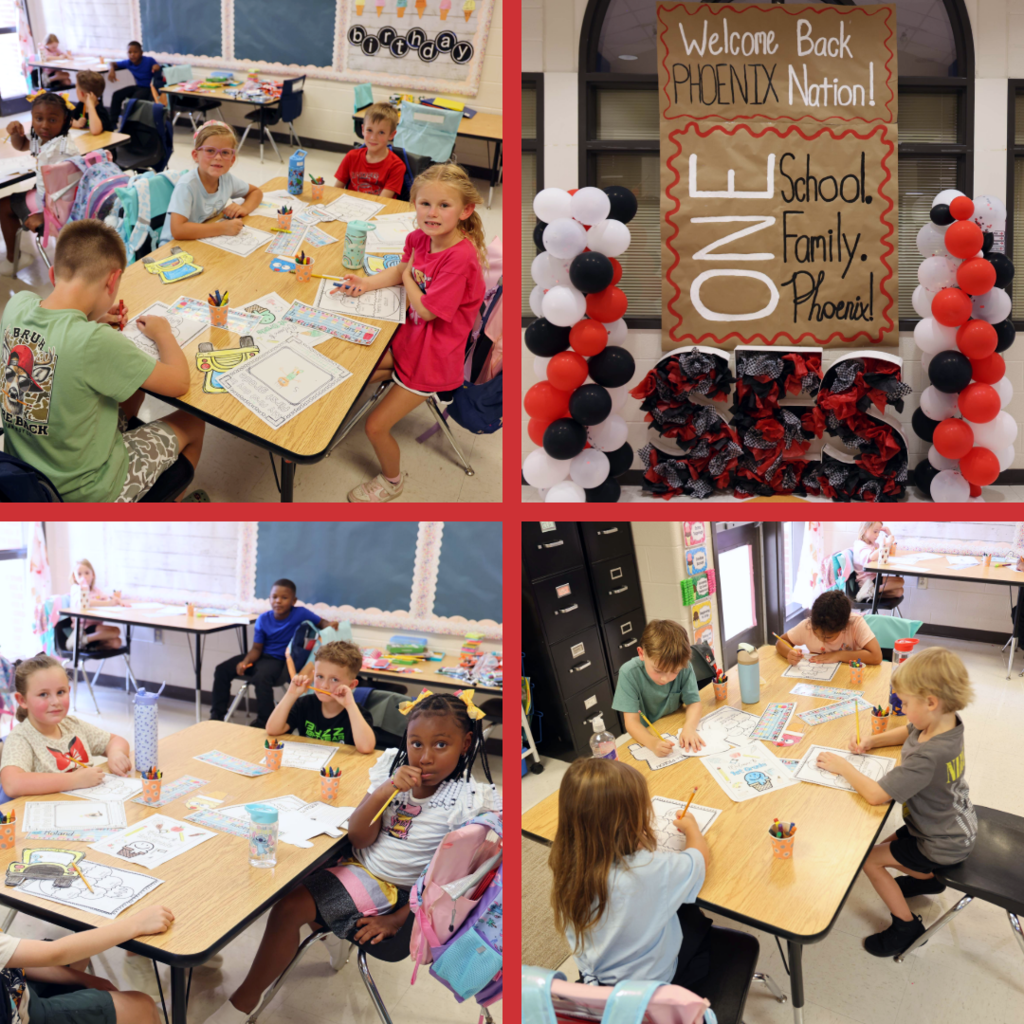 A collage of students and educators on the first day of school.