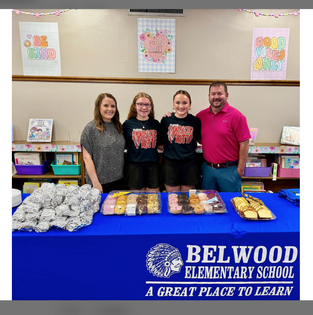 SHS majorettes feeding Belwood breakfast!