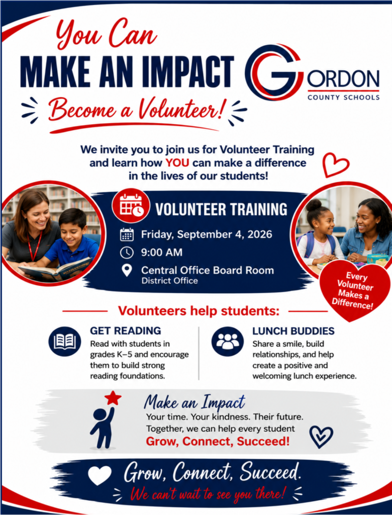 Flyer explaining volunteer training Friday, September 4 at 9AM