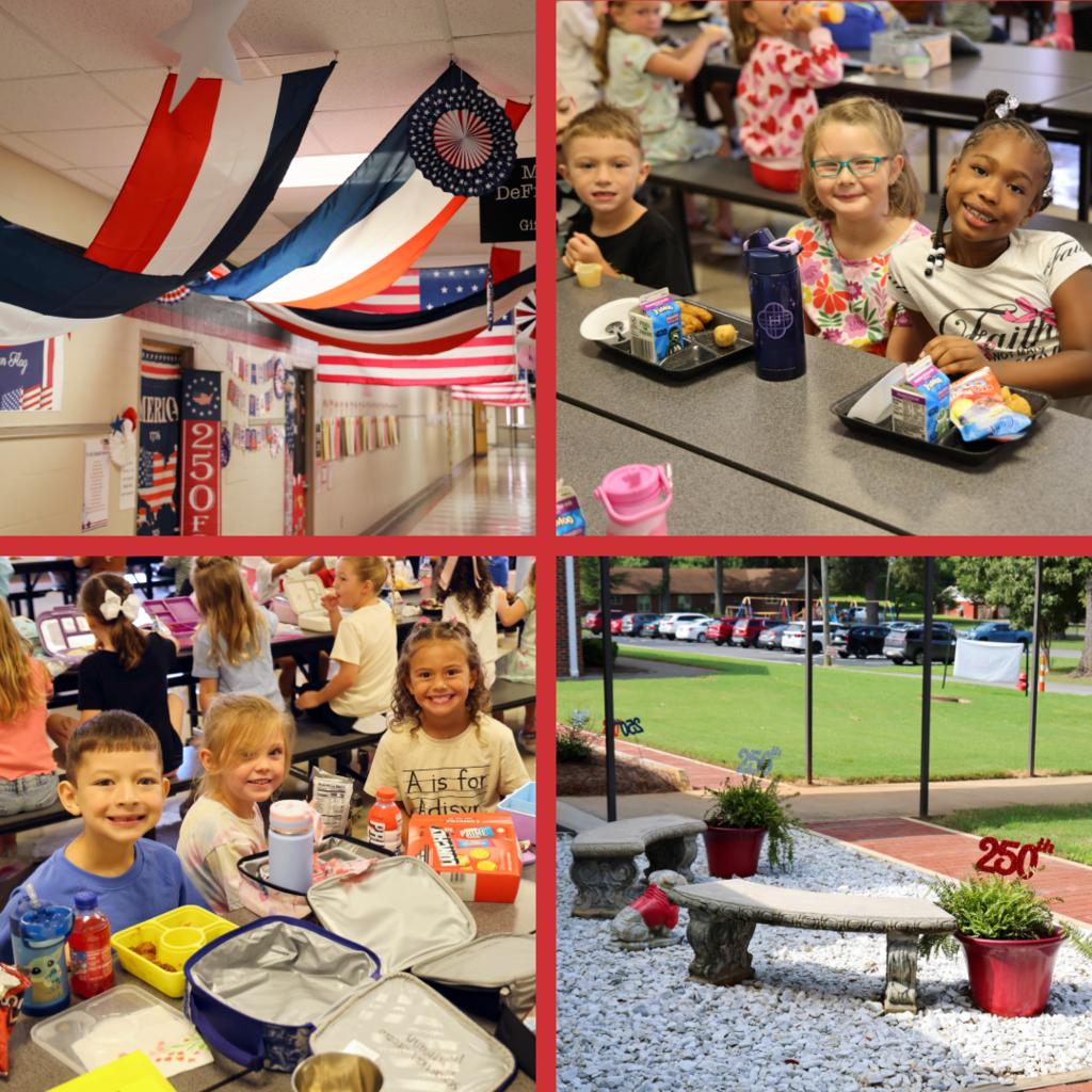 Fairmount Elementary students enjoying lunch