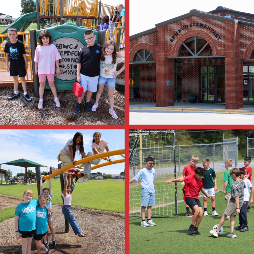 Red Bud Elementary students on the playground