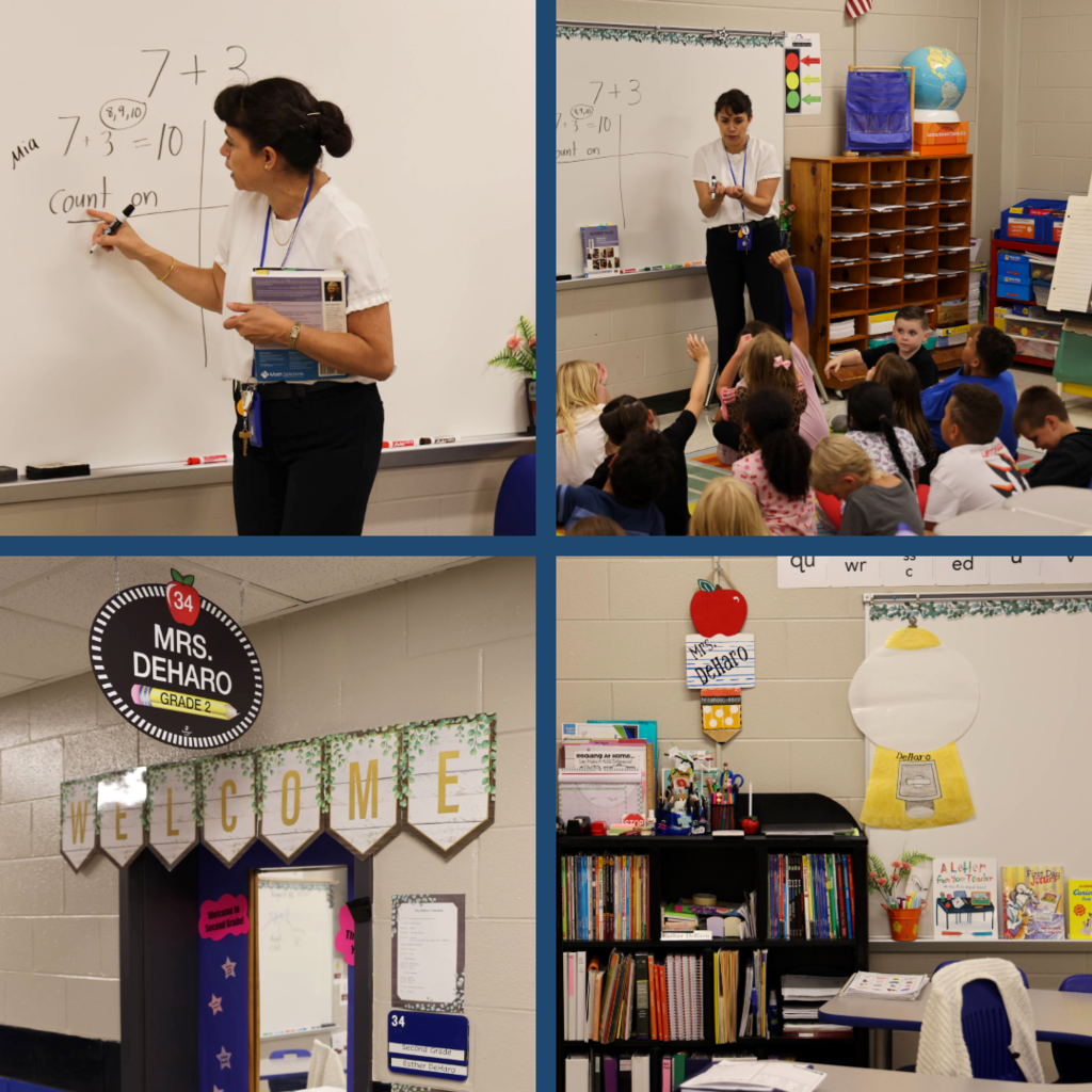 Mrs. DeHaro teaching her 2nd grade students