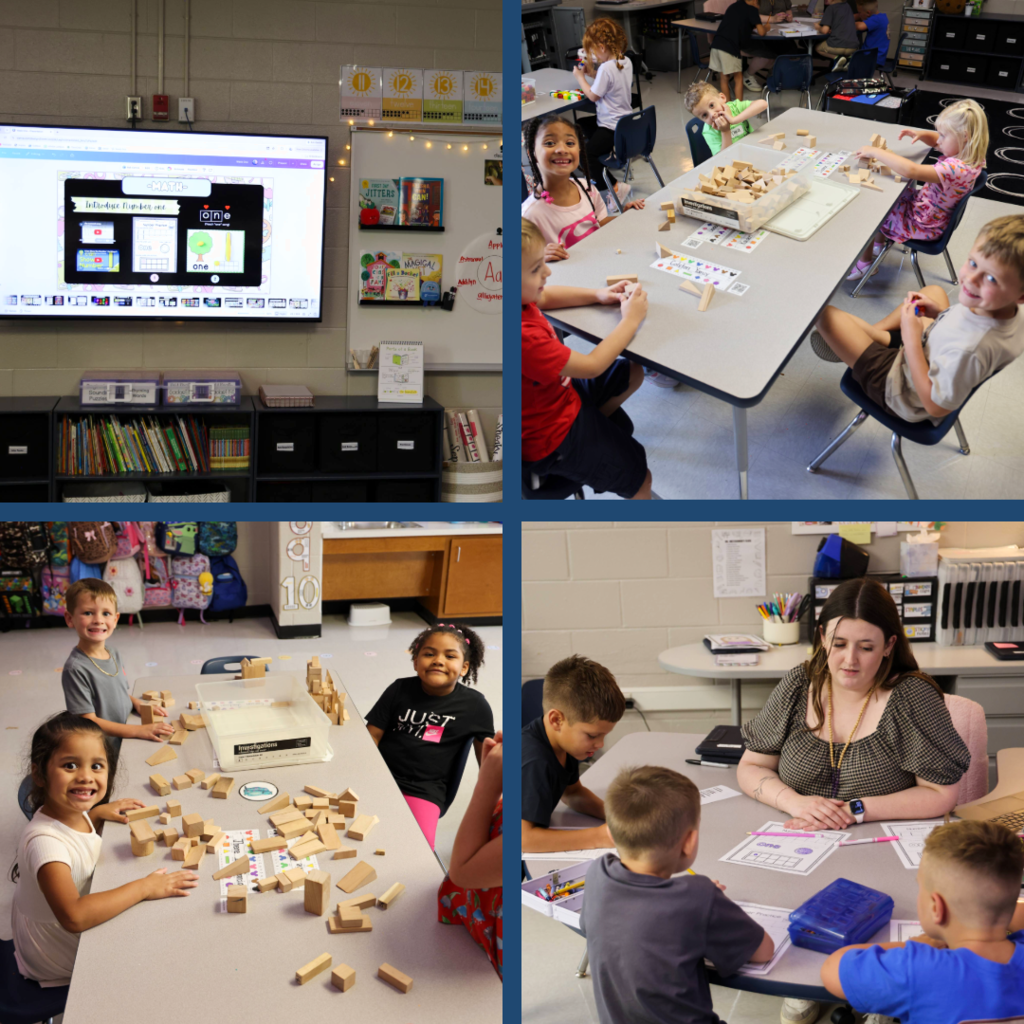 Ms. K teaching students in small group activities