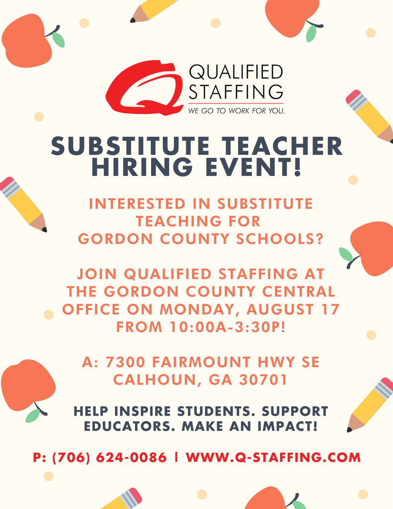 Substitute hiring event flyer