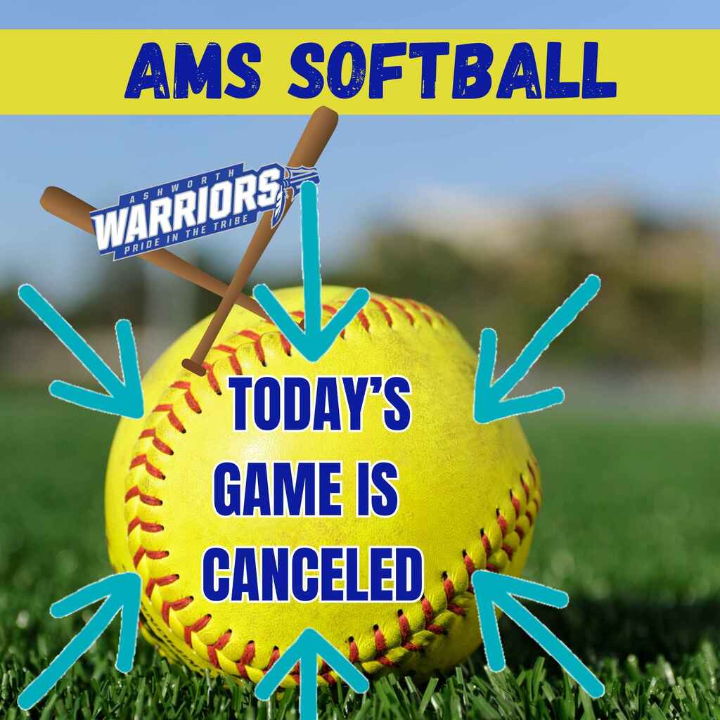 Today's softball game against Darlington has been cancelled due to poor field conditions after last night's rain.