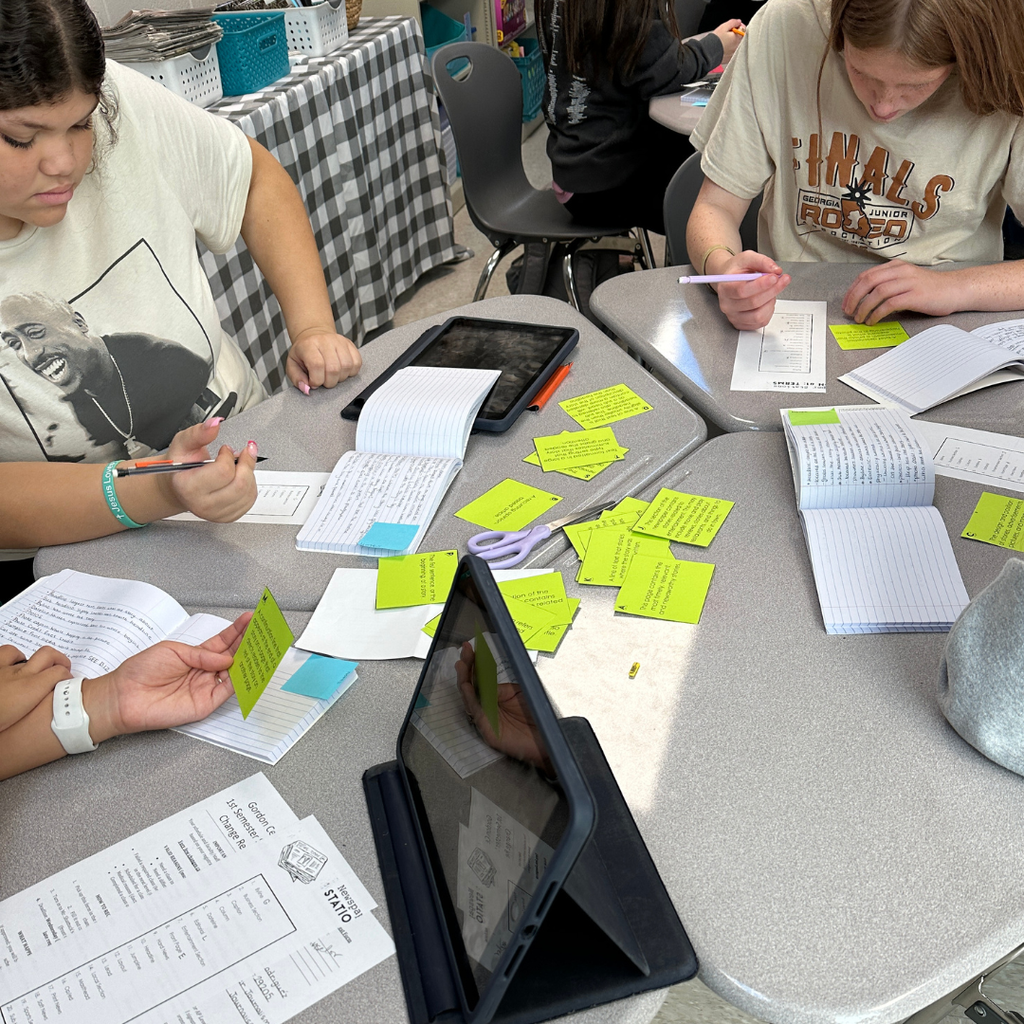Mrs. Rainwater's Journalism class working on journalism and newspaper terminology