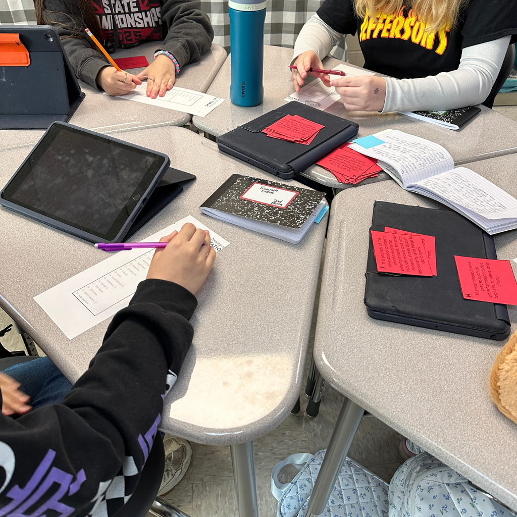 Mrs. Rainwater's Journalism class working on journalism and newspaper terminology